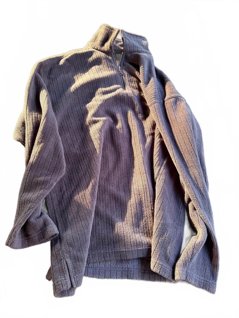 St John Bay Men's Blue Navy Fleece Jacket Lightweight Casual Full Zip 2xl